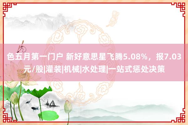 色五月第一门户 新好意思星飞腾5.08%，报7.03元/股|灌装|机械|水处理|一站式惩处决策