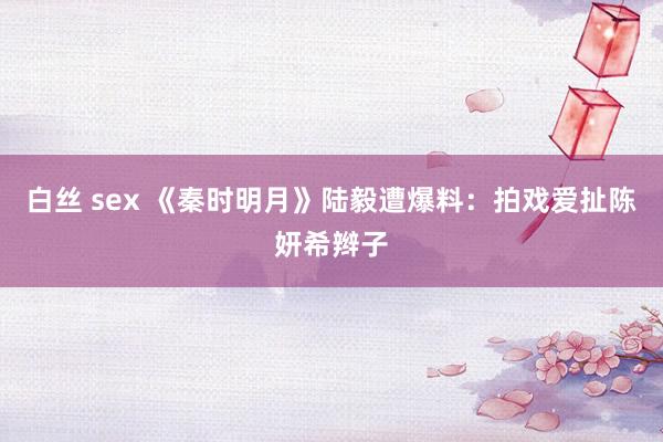 白丝 sex 《秦时明月》陆毅遭爆料：拍戏爱扯陈妍希辫子