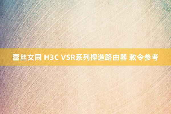 蕾丝女同 H3C VSR系列捏造路由器 敕令参考