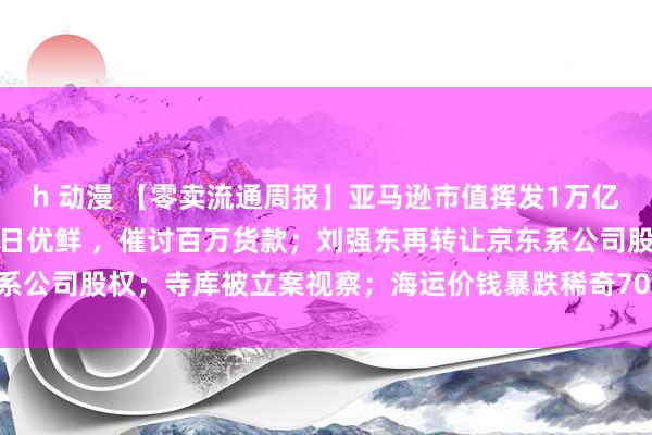 h 动漫 【零卖流通周报】亚马逊市值挥发1万亿好意思元；海底捞告状逐日优鲜 ，催讨百万货款；刘强东再转让京东系公司股权；寺库被立案视察；海运价钱暴跌稀奇70%-钛媒体官方网站