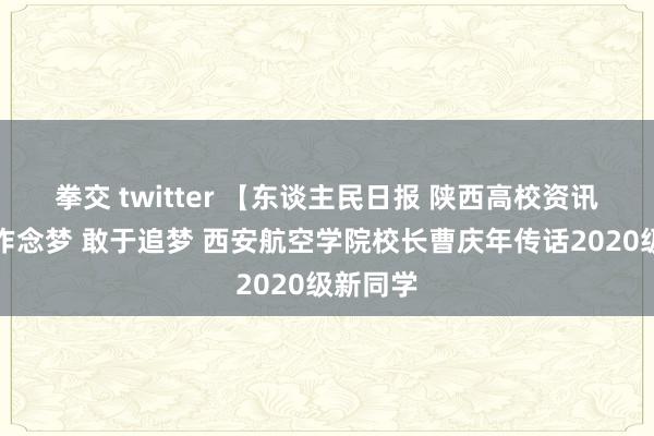 拳交 twitter 【东谈主民日报 陕西高校资讯】敢于作念