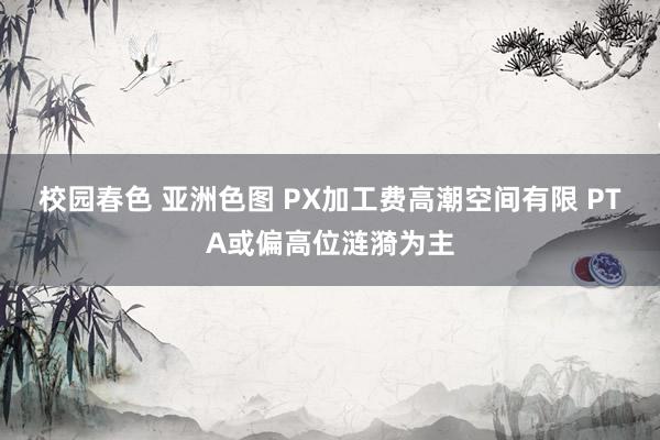 校园春色 亚洲色图 PX加工费高潮空间有限 PTA或偏高位涟