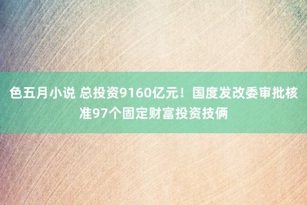 色五月小说 总投资9160亿元！国度发改委审批核准97个固定财富投资技俩