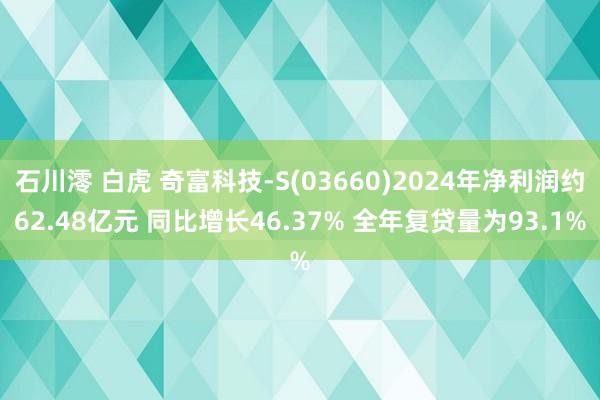 石川澪 白虎 奇富科技-S(03660)2024年净利润约6
